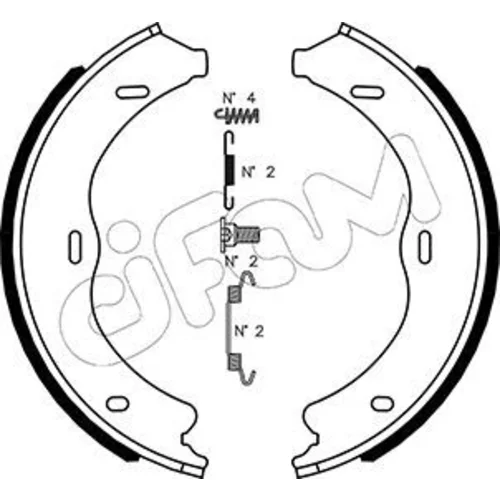 Sada brzd. čeľustí parkov. brzdy CIFAM 153-507K