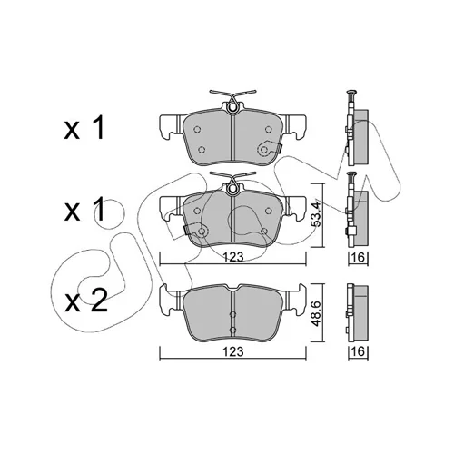 Sada brzdových platničiek kotúčovej brzdy CIFAM 822-1040-0