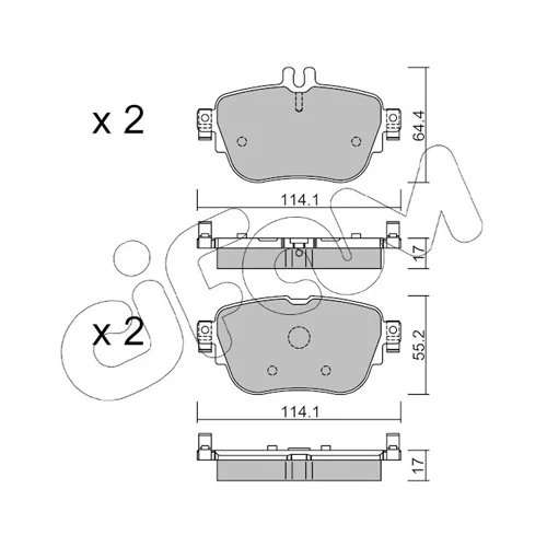 Sada brzdových platničiek kotúčovej brzdy CIFAM 822-1136-0
