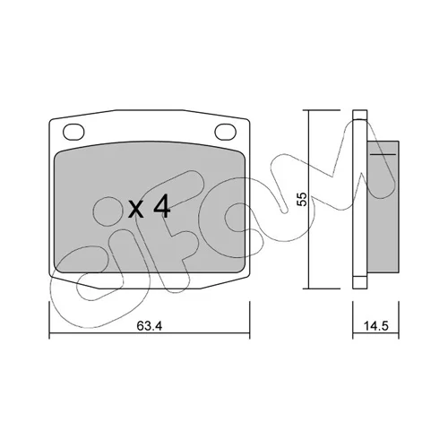 Sada brzdových platničiek kotúčovej brzdy CIFAM 822-486-0