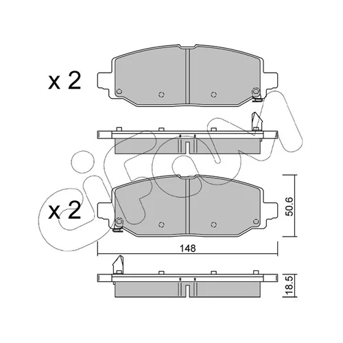 Sada brzdových platničiek kotúčovej brzdy CIFAM 822-1335-0