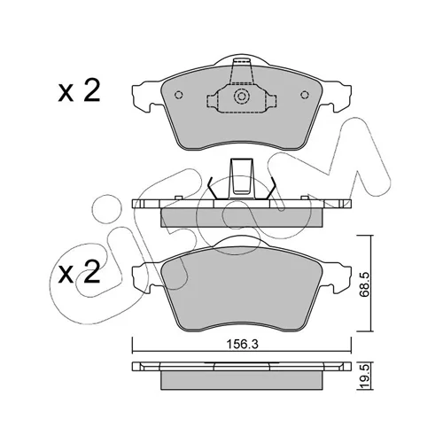 Sada brzdových platničiek kotúčovej brzdy CIFAM 822-263-0