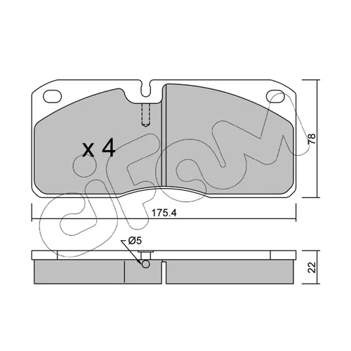Sada brzdových platničiek kotúčovej brzdy CIFAM 822-269-0