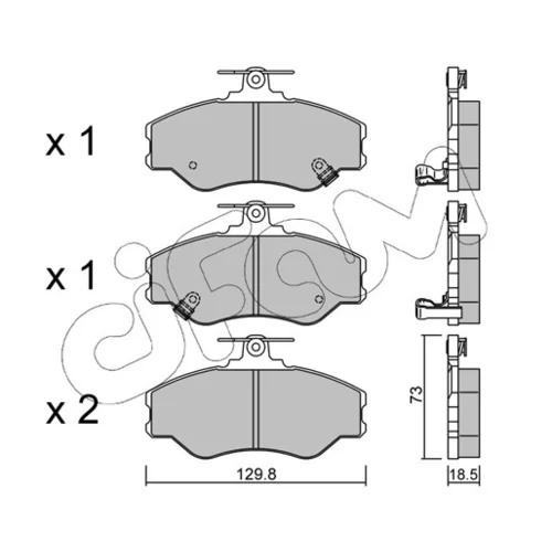Sada brzdových platničiek kotúčovej brzdy CIFAM 822-366-0 - obr. 1