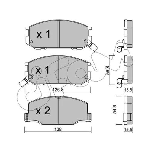 Sada brzdových platničiek kotúčovej brzdy CIFAM 822-425-0 - obr. 1