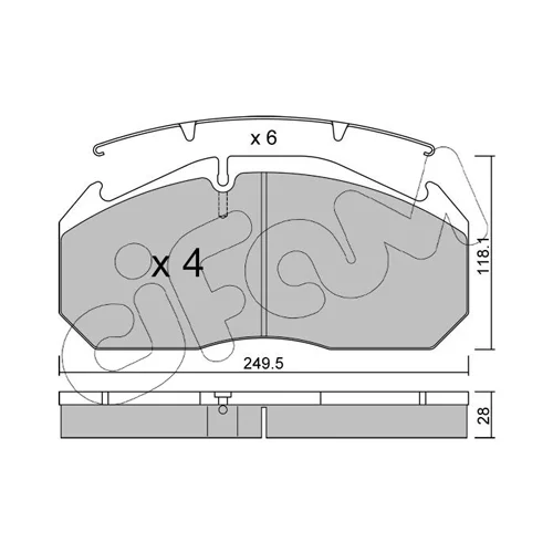 Sada brzdových platničiek kotúčovej brzdy CIFAM 822-586-0