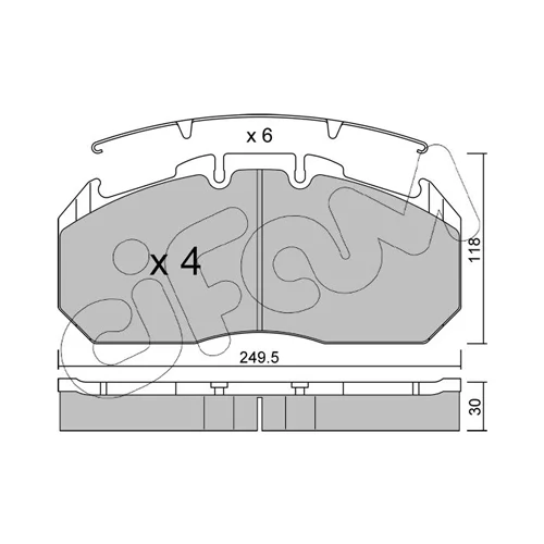 Sada brzdových platničiek kotúčovej brzdy CIFAM 822-587-0