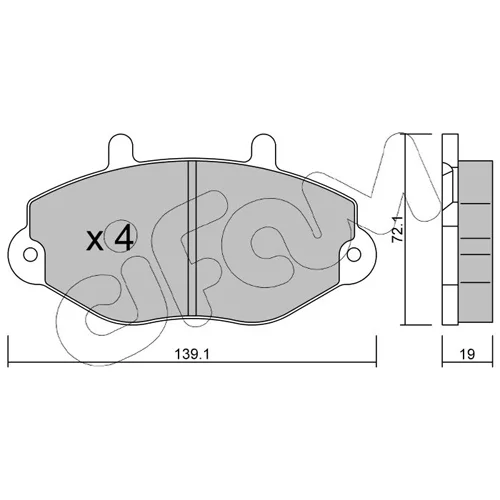 Sada brzdových platničiek kotúčovej brzdy CIFAM 822-195-0