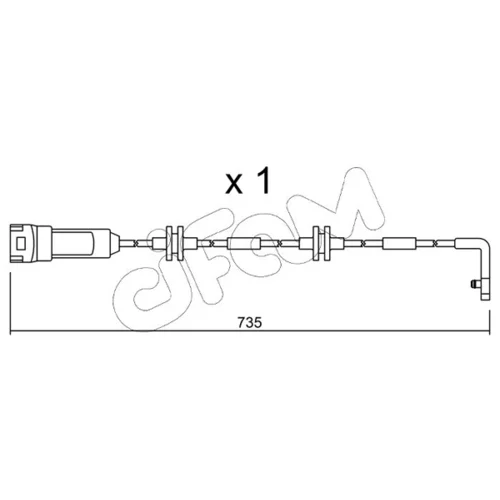 Výstražný kontakt opotrebenia brzdového obloženia CIFAM SU.144