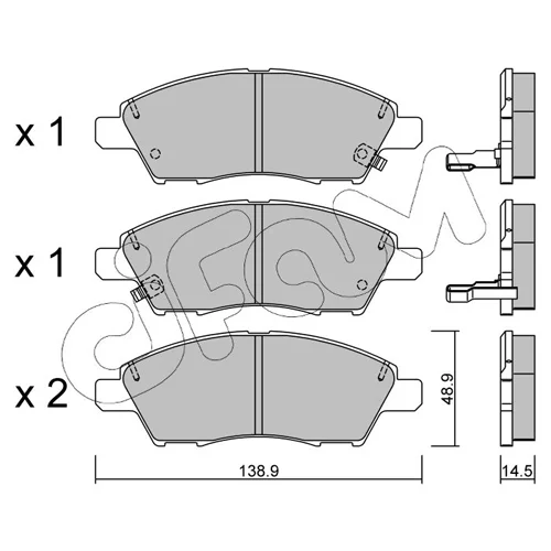 Sada brzdových platničiek kotúčovej brzdy CIFAM 822-1079-0