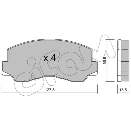 Sada brzdových platničiek kotúčovej brzdy CIFAM 822-112-0 - obr. 1