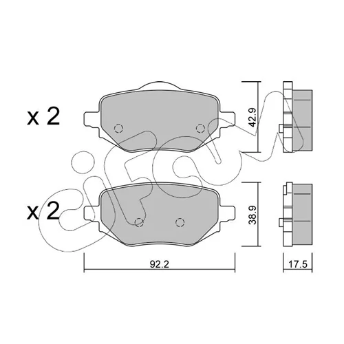 Sada brzdových platničiek kotúčovej brzdy CIFAM 822-1323-0