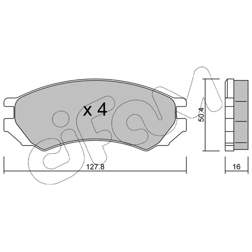 Sada brzdových platničiek kotúčovej brzdy CIFAM 822-179-0
