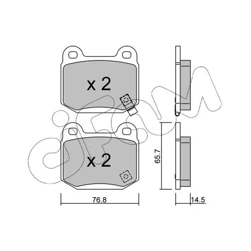 Sada brzdových platničiek kotúčovej brzdy CIFAM 822-739-0