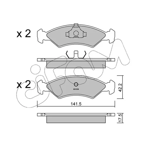 Sada brzdových platničiek kotúčovej brzdy CIFAM 822-043-0
