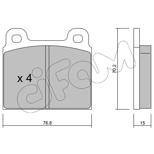 Sada brzdových platničiek kotúčovej brzdy CIFAM 822-078-1