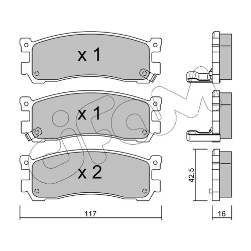 Sada brzdových platničiek kotúčovej brzdy CIFAM 822-478-0