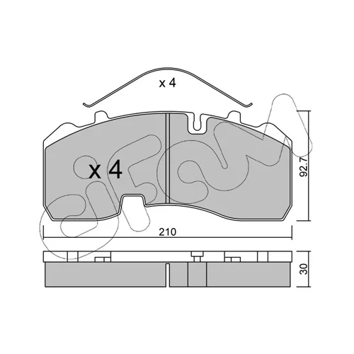 Sada brzdových platničiek kotúčovej brzdy CIFAM 822-595-0