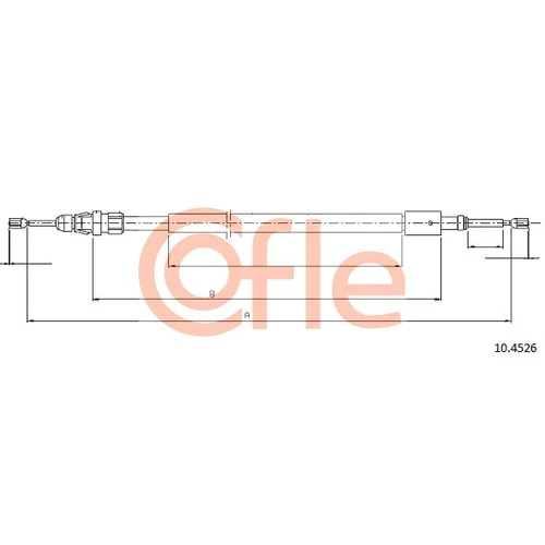 Ťažné lanko parkovacej brzdy COFLE 10.4526