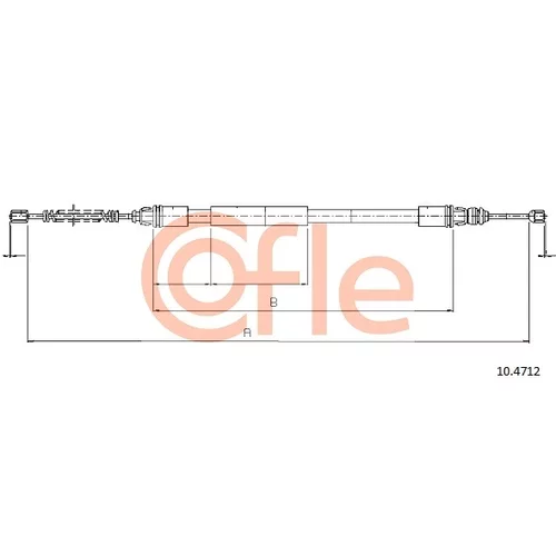 Ťažné lanko parkovacej brzdy COFLE 10.4712