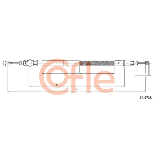 Ťažné lanko parkovacej brzdy COFLE 10.4738