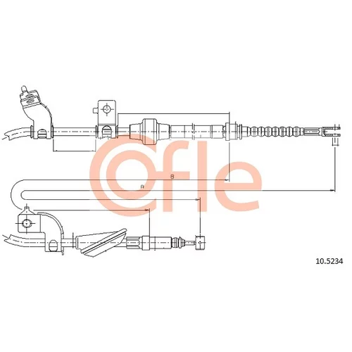 Ťažné lanko parkovacej brzdy COFLE 10.5234