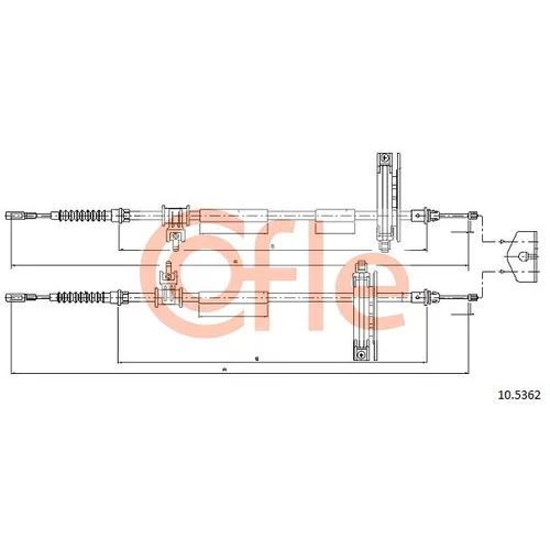Ťažné lanko parkovacej brzdy COFLE 10.5362