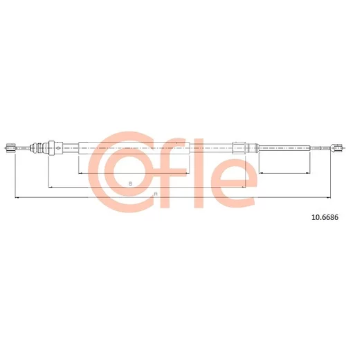 Ťažné lanko parkovacej brzdy COFLE 10.6686