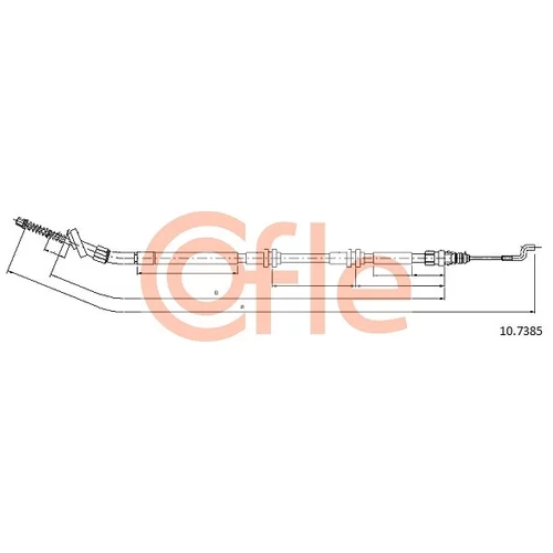 Ťažné lanko parkovacej brzdy COFLE 10.7385