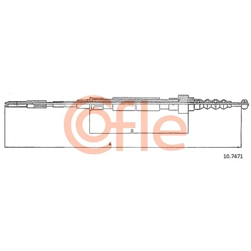 Ťažné lanko parkovacej brzdy COFLE 10.7471