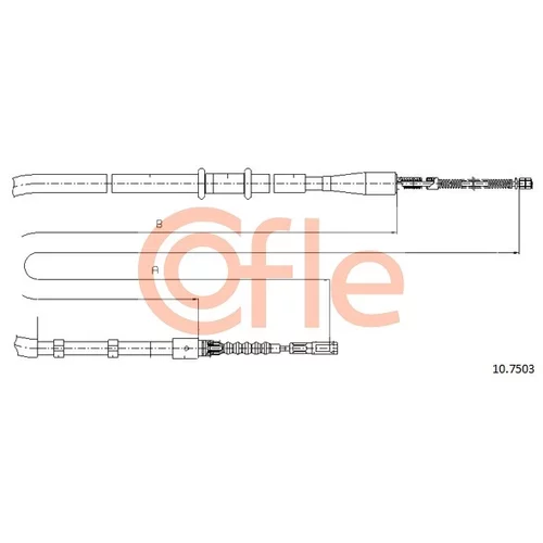 Ťažné lanko parkovacej brzdy COFLE 10.7503