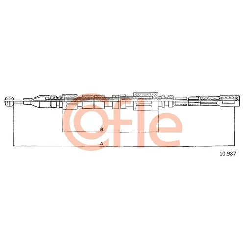 Ťažné lanko parkovacej brzdy COFLE 10.987