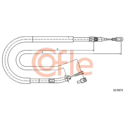 Ťažné lanko parkovacej brzdy COFLE 10.9873