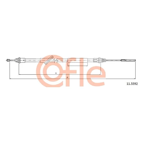 Ťažné lanko parkovacej brzdy COFLE 11.5592