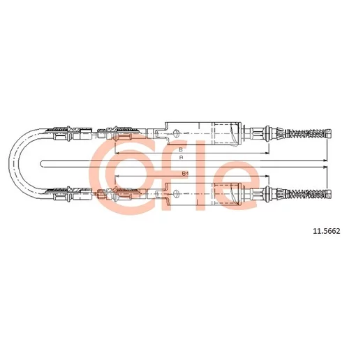 Ťažné lanko parkovacej brzdy 11.5662 /COFLE/