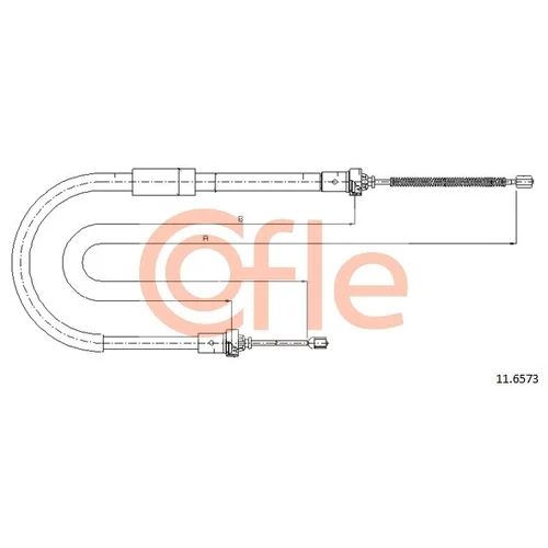 Ťažné lanko parkovacej brzdy COFLE 11.6573