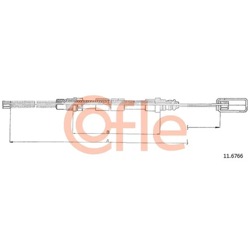 Ťažné lanko parkovacej brzdy COFLE 11.6766