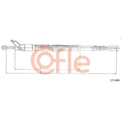 Ťažné lanko parkovacej brzdy COFLE 17.1464