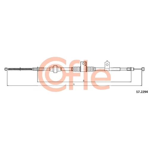 Ťažné lanko parkovacej brzdy COFLE 17.2294