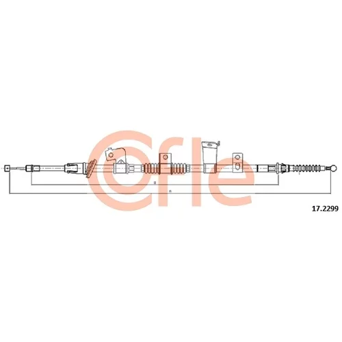 Ťažné lanko parkovacej brzdy COFLE 17.2299