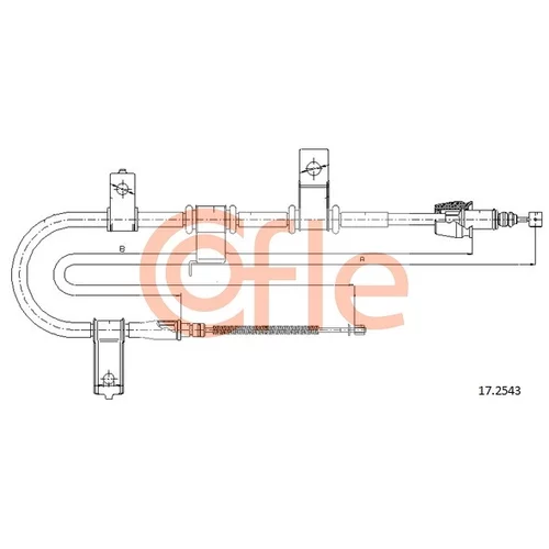 Ťažné lanko parkovacej brzdy COFLE 17.2543