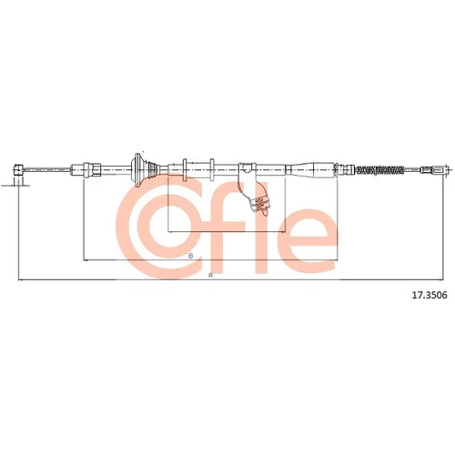 Ťažné lanko parkovacej brzdy COFLE 17.3506