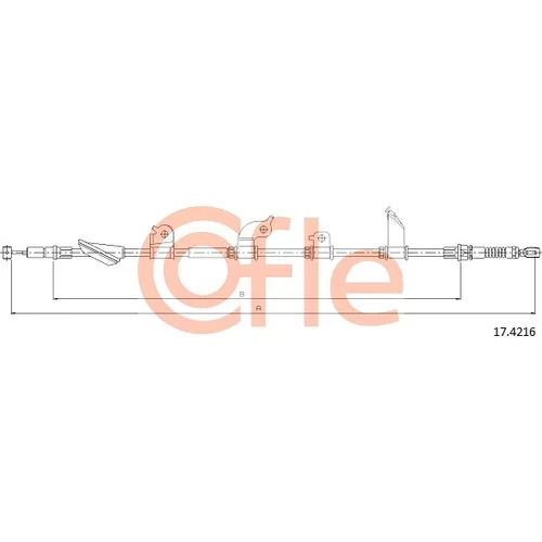 Ťažné lanko parkovacej brzdy COFLE 17.4216
