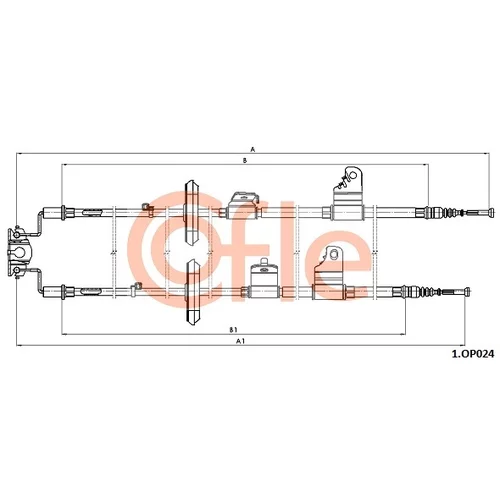 Ťažné lanko parkovacej brzdy COFLE 92.1.OP024