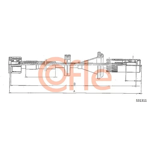 Hriadeľ tachometra COFLE S31311