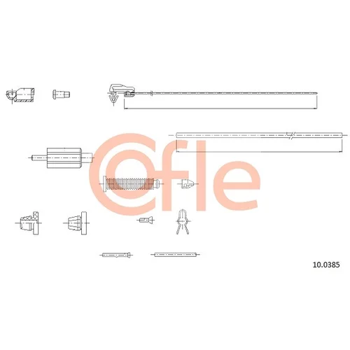 Plynové lanko COFLE 10.0385