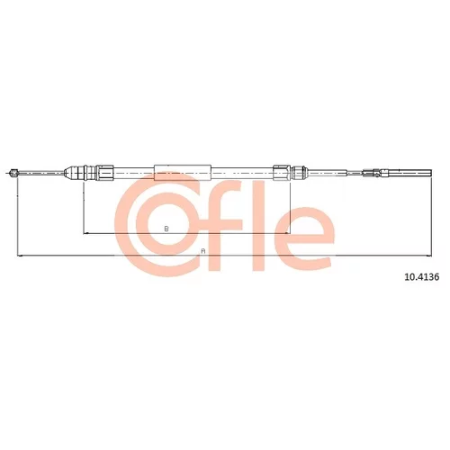 Ťažné lanko parkovacej brzdy COFLE 10.4136