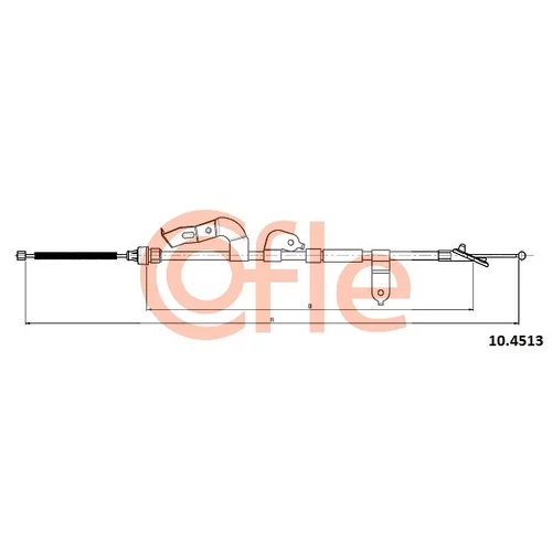 Ťažné lanko parkovacej brzdy COFLE 10.4513