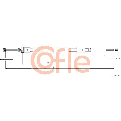 Ťažné lanko parkovacej brzdy COFLE 10.4525