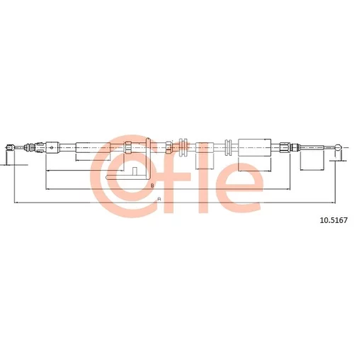 Ťažné lanko parkovacej brzdy 10.5167 /COFLE/